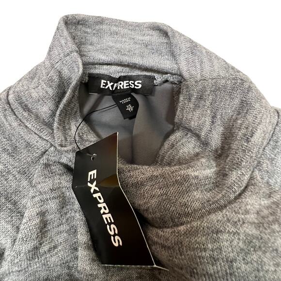 Express Mock Neck Long Sleeve Ruched Sides Lightweight Sweater Dress Size XS NWT - Picture 3 of 4